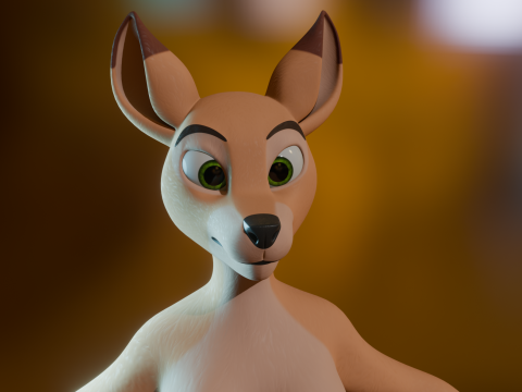 Nicole Anthro Deer 3D Модель