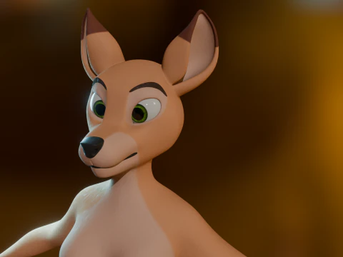 Nicole Anthro Deer 3D Model