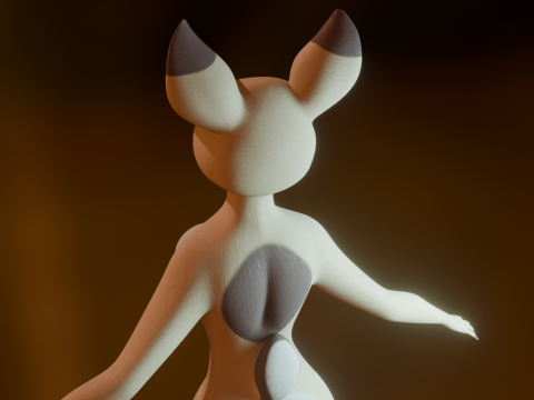 Nicole Anthro Deer 3D Модель