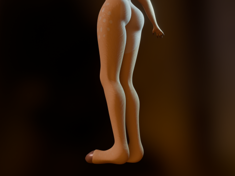 Nicole Anthro Deer 3D Модель