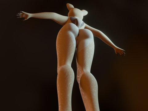 Nicole Anthro Deer 3D Модель