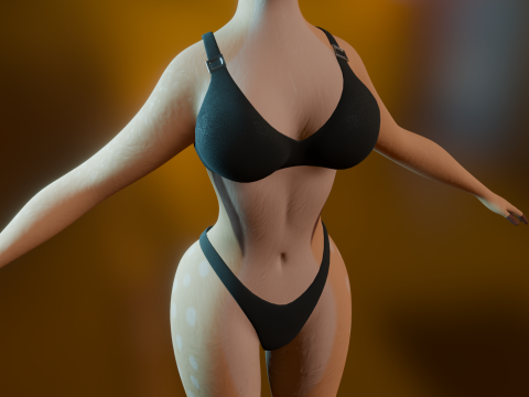 Nicole Anthro Deer 3D Модель