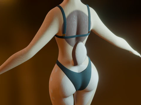 Nicole Anthro Deer 3D Model