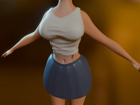 Nicole Anthro Deer 3D Model
