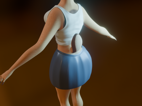 Nicole Anthro Deer 3D Модель