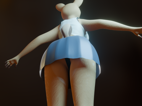 Nicole Anthro Deer 3D Модель