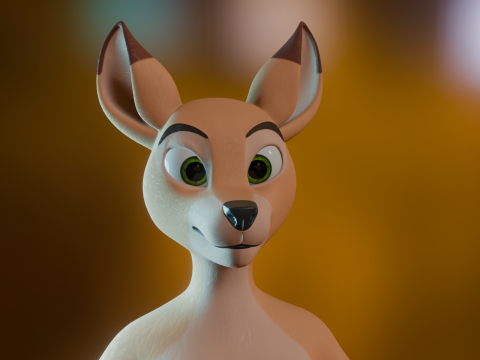 Nicole Anthro Deer 3D Модель