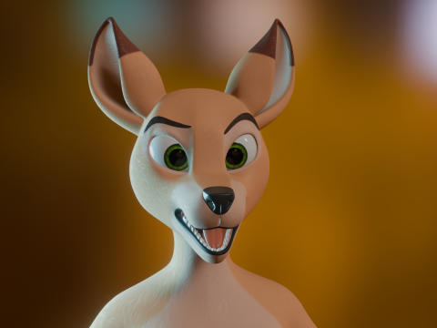Nicole Anthro Deer 3D Модель