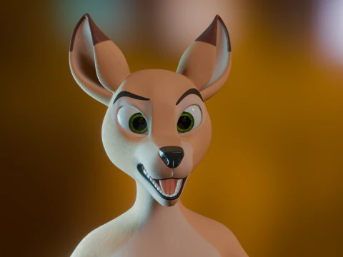 Nicole Anthro Deer 3D Model