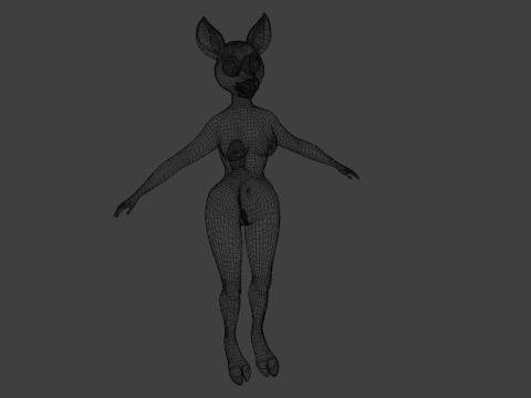 Nicole Anthro Deer 3D Модель
