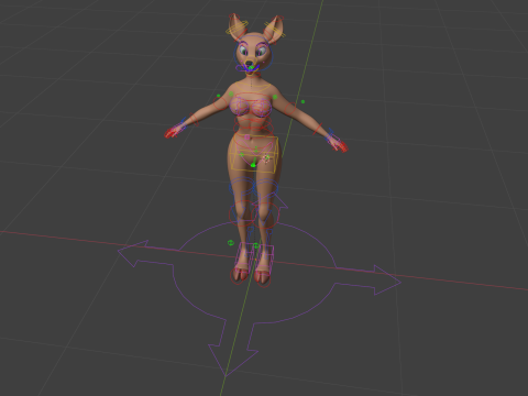Nicole Anthro Deer 3D Модель