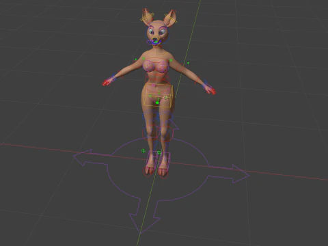 Nicole Anthro Deer 3D Model