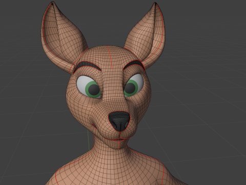 Nicole Anthro Deer 3D Модель