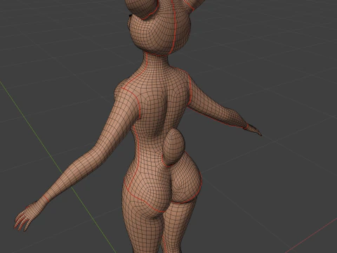 Nicole Anthro Deer 3D Model