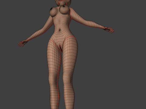 Nicole Anthro Deer 3D Модель