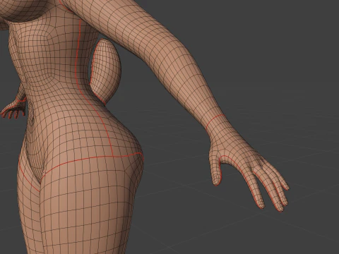 Nicole Anthro Deer 3D Model