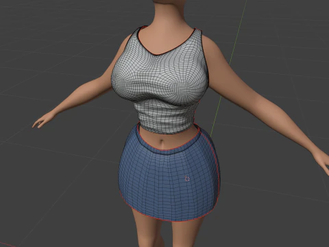 Nicole Anthro Deer 3D Model
