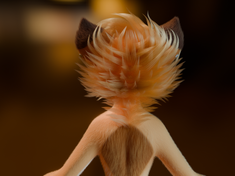 Junie Anthro Fox 3D Model