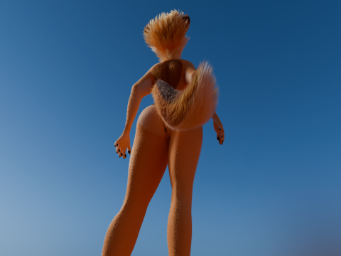 Junie Anthro Fox 3D Model