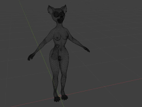 Junie Anthro Fox 3D Model