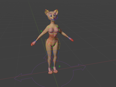 Junie Anthro Fox 3D Model