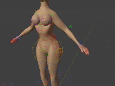 Junie Anthro Fox 3D Model