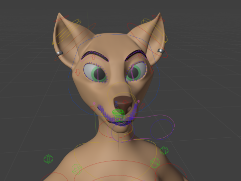 Junie Anthro Fox 3D Model