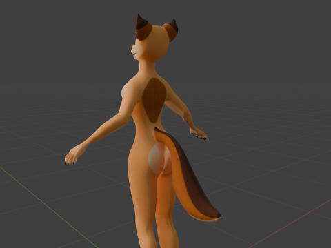 Junie Anthro Fox 3D Model