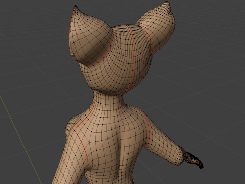 Junie Anthro Fox 3D Model