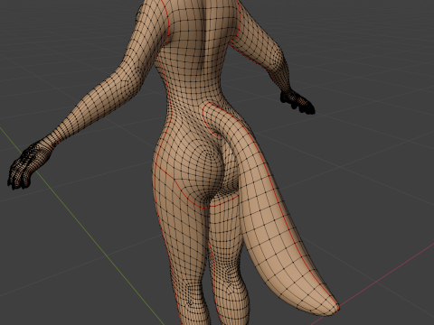 Junie Anthro Fox 3D Model