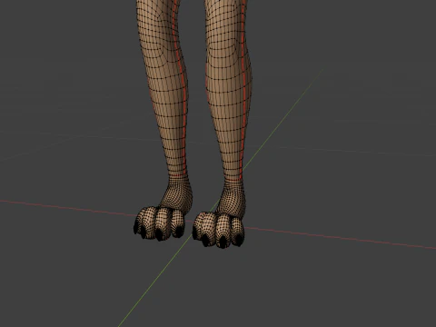 Junie Anthro Fox 3D Model