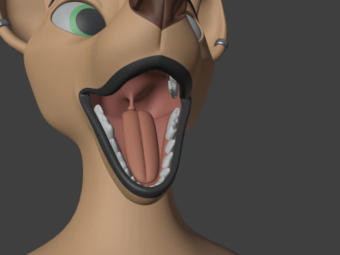 Junie Anthro Fox 3D Model