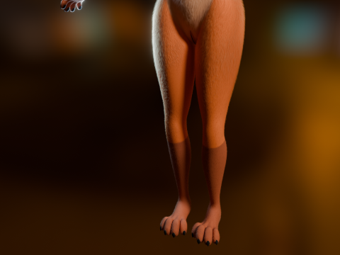 Luna Anthro Fox 3Dモデル