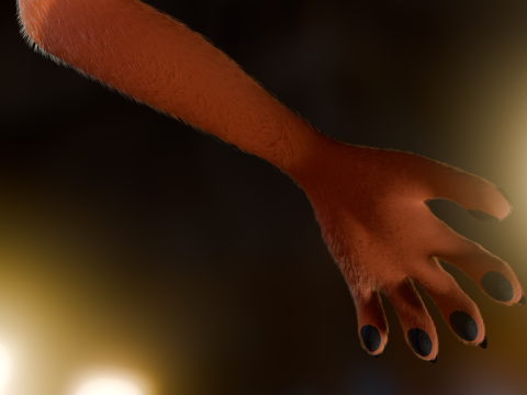 Luna Anthro Fox 3Dモデル