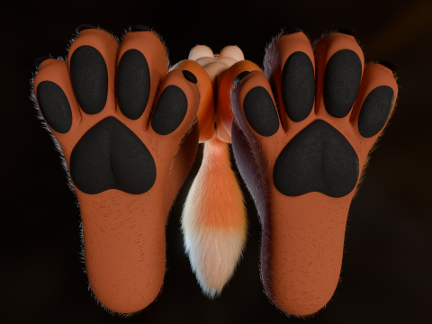 Luna Anthro Fox 3Dモデル