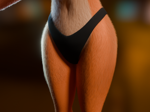 Luna Anthro Fox 3Dモデル