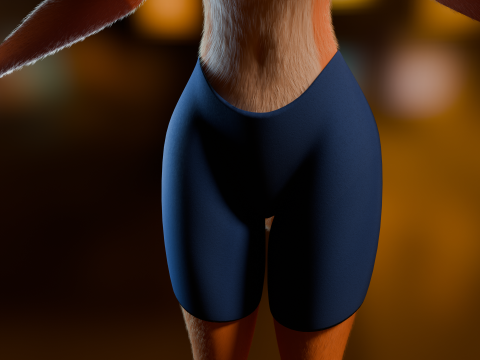 Luna Anthro Fox 3Dモデル