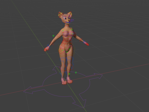 Luna Anthro Fox 3Dモデル