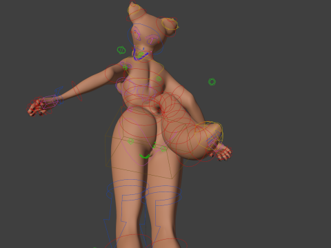 Luna Anthro Fox 3Dモデル