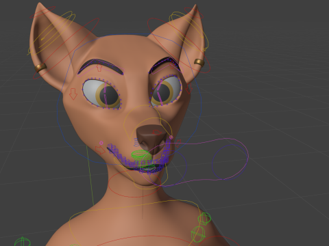 Luna Anthro Fox 3Dモデル