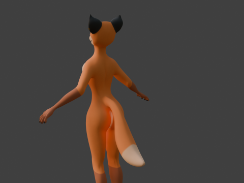 Luna Anthro Fox 3Dモデル
