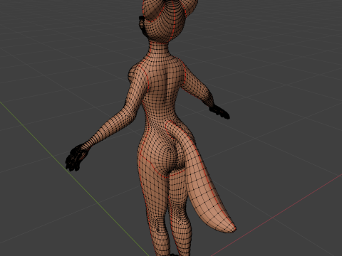 Luna Anthro Fox 3Dモデル