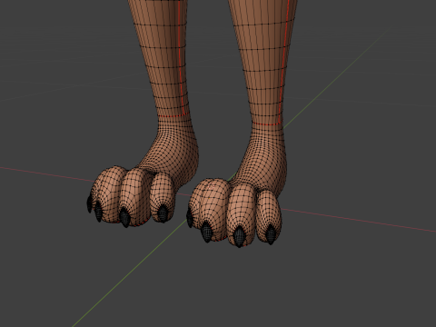 Luna Anthro Fox 3Dモデル