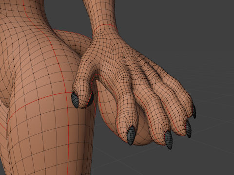 Luna Anthro Fox 3Dモデル