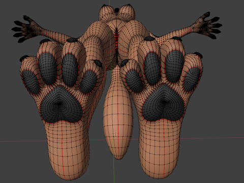Luna Anthro Fox 3Dモデル
