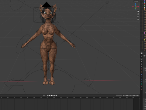 Luna Anthro Fox 3Dモデル