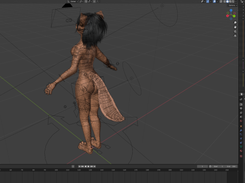 Luna Anthro Fox 3Dモデル