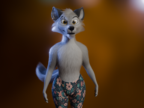 Kovu Anthro Wolf Modelo 3D