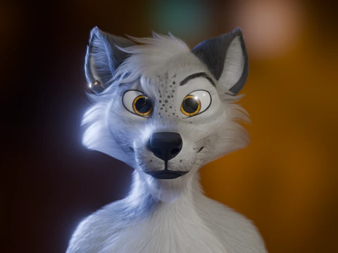 Kovu Anthro Wolf 3D Model