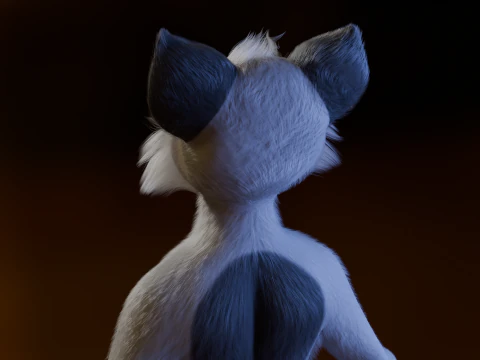 Kovu Anthro Wolf 3D Model